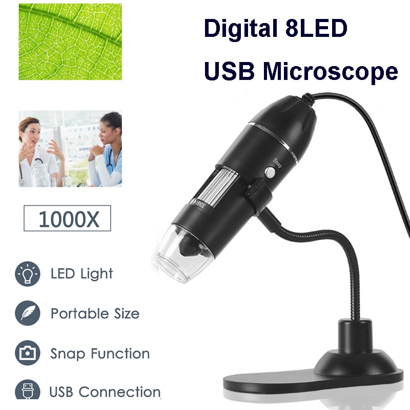 Digitale Zoom 1000X Microscoop 8LED Usb Microscopio Vergrootglas Elektronische Stereo Endoscoop Camera