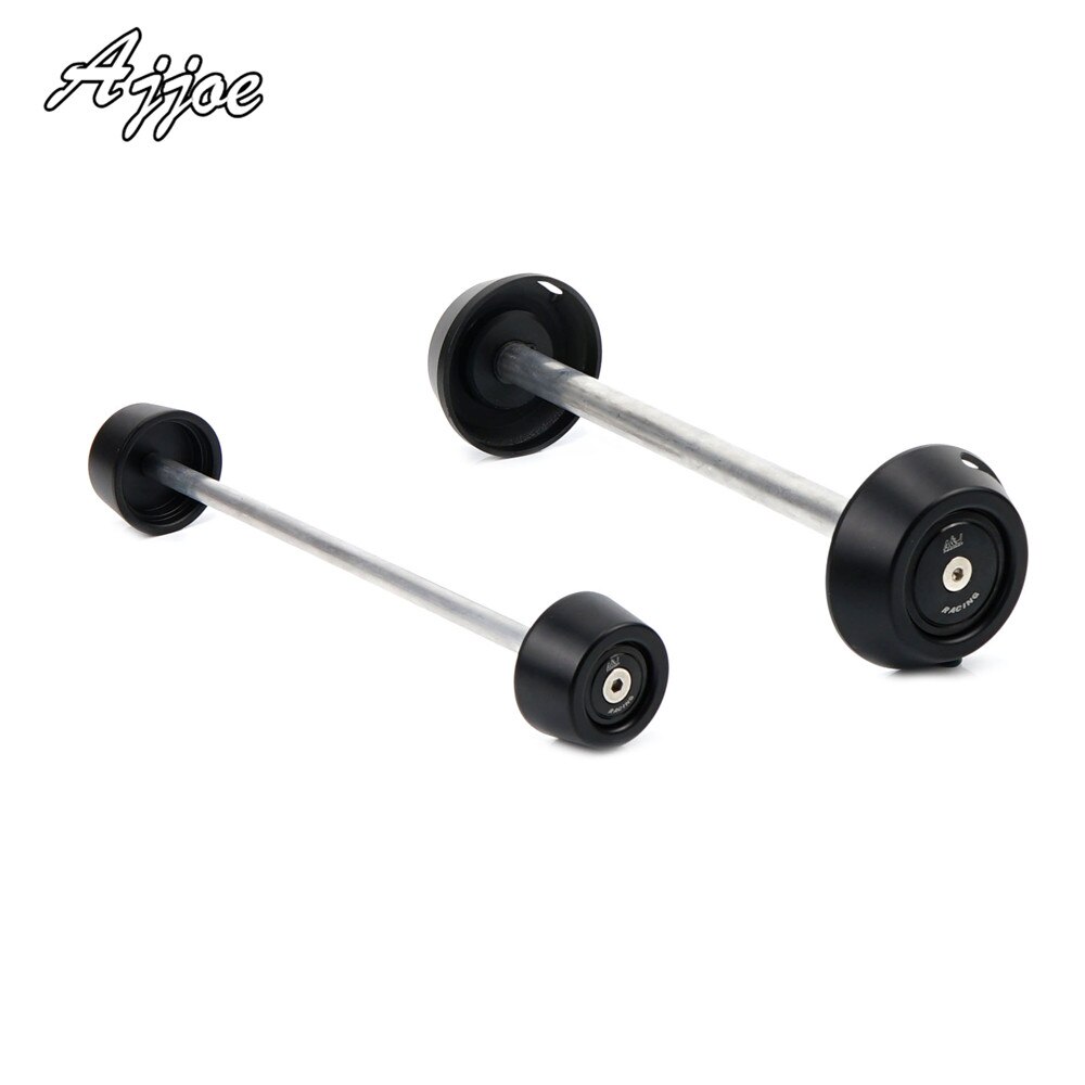 Motor Voor & Achter Vork Wiel Frame Slider Valblokken Voor Ducati Streetfighter 1098 Multistrada 1200 Multistrada 1200S: Front and Rear-Black