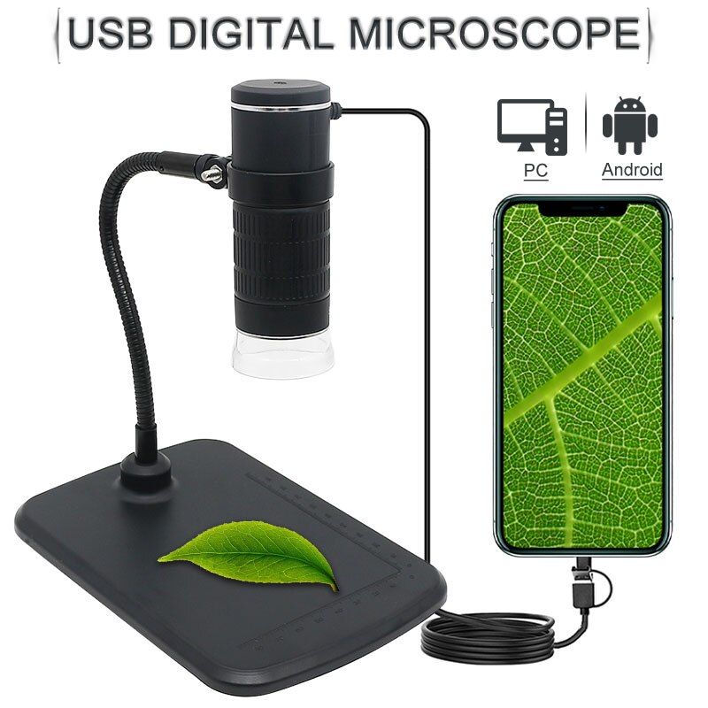LED USB Digital Microscope 1000X WIFI Mobile Phone Microscope Support IOS Android PC Video Microscope for Skin Detection