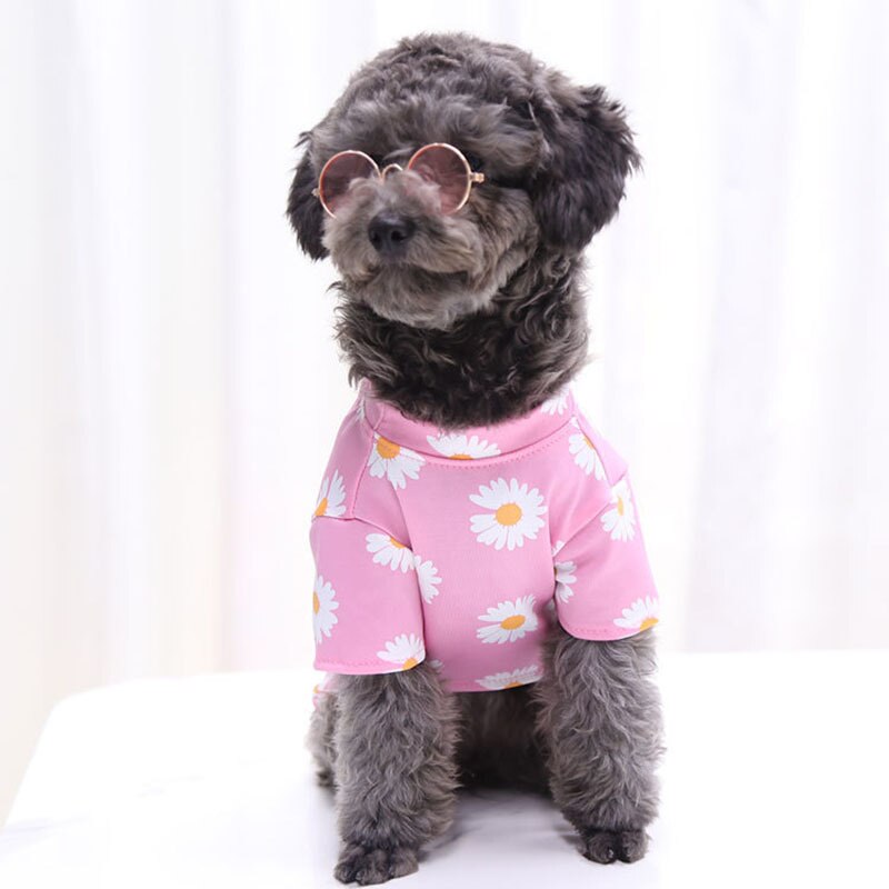 Casual Pug Hond Shirts T-shirt Zomer Kleine Hond Kleren Chihuahua Reizen Schattige Puppy Teddy Hemdje Huisdier Kleding Ropa Perro