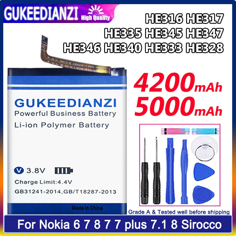 er316 Batterie Für Nokia 6 N6 TA-1000 TA-1003 TA-1021 Für Nokia 7 8 7 Plus 7.1/8 Sirocco er317 er335 er345 er347 er346 er333