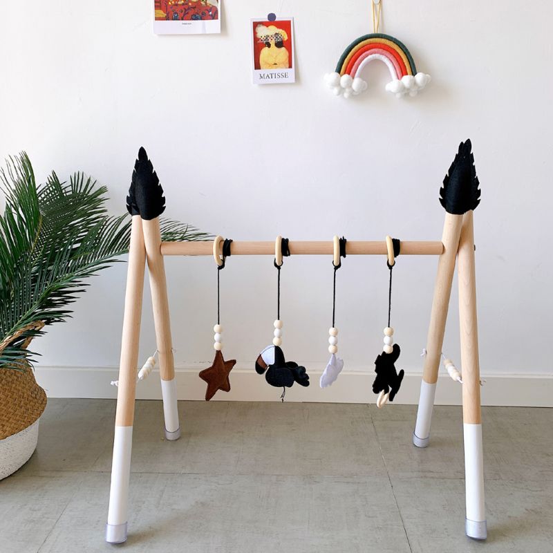 Baby Fitness Rack Nursery Sensory Ring-pull Toy Infant Room Toddler Room Decor