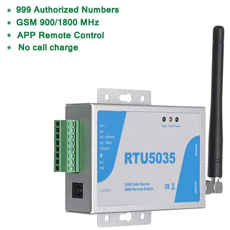 RTU5024 RTU5035 2G 3G GSM Gate Opener Relay Switch Call Remote Controller Phone Shaking Control Door Opener By Free Call LKZQ001: RTU5035