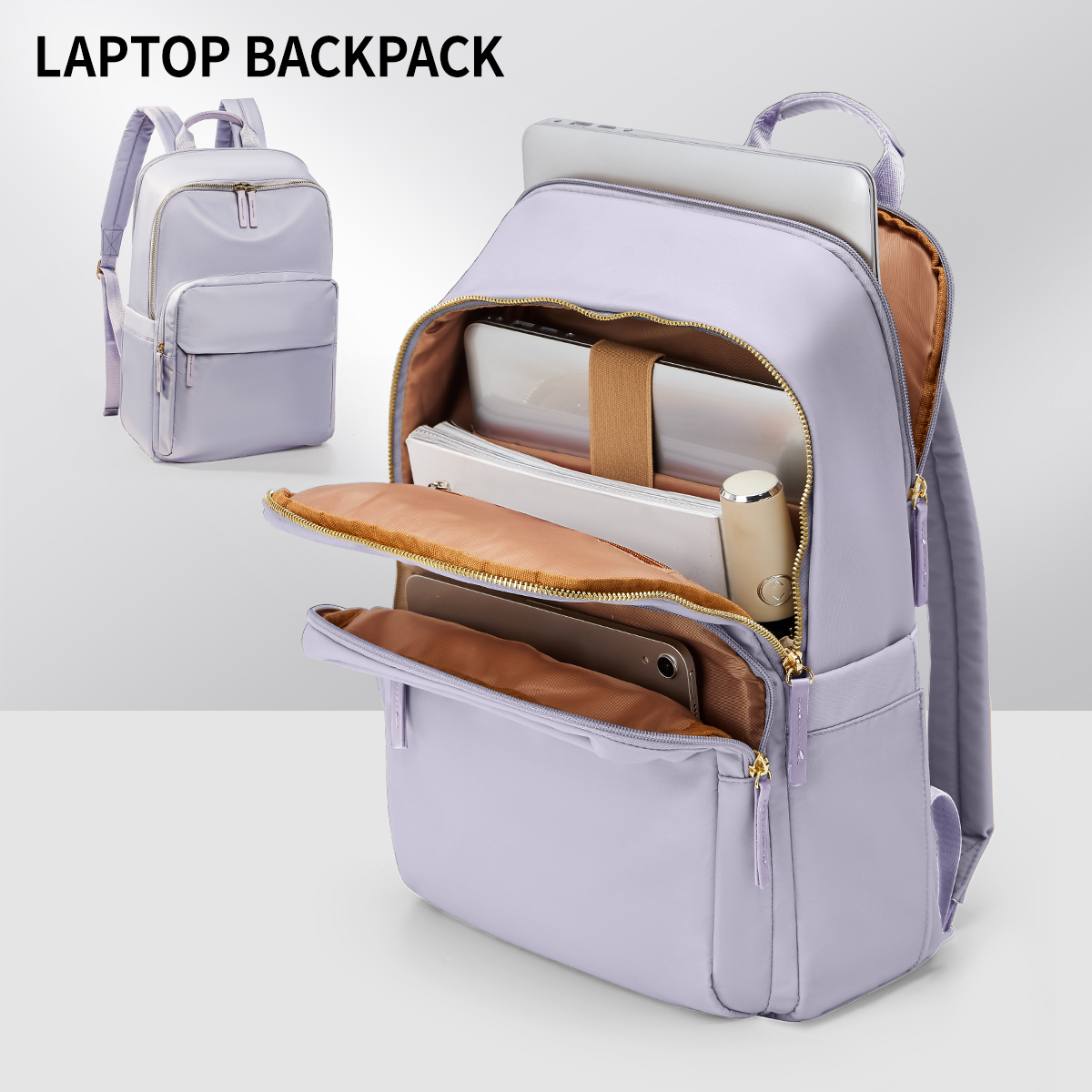 Mochila para ordenador portátil para mujer, se adapta a ordenador portátil de 14/15 pulgadas, mochila ligera impermeable a la para mochila de enfermera y profesora, mochila escolar para niña: Azul