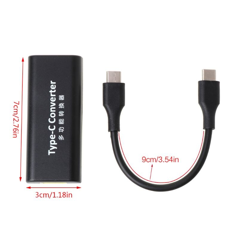 DC USB Type C mâle chargeur de puissance convertisseur adaptateur connecteur pour Lenovo Dell Hp Asus ordinateur portable adaptateur 20V 3.25A carré prise femelle