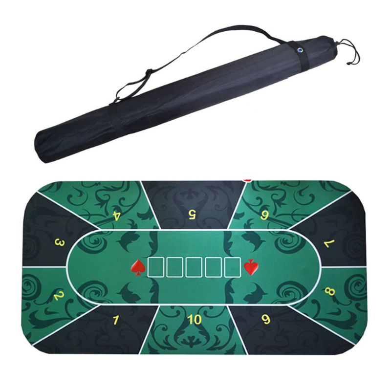 Poker Brettspiel Rechteckigen Gummi Pad Spielkarte Tischdecke Poker Karte Tisch matt mit Lagerung Schulter Tasche