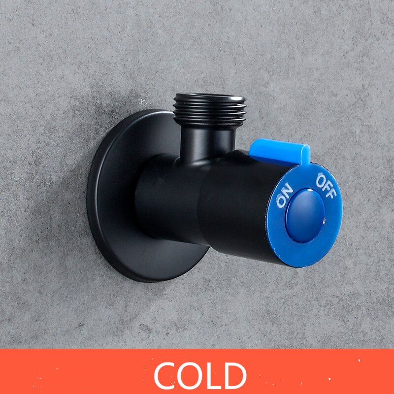 Water Triangle Valve Black Brass Cold Water Triangle Valve G1/2 Thread Angle Valves for Kitchen Bathroom Toilet Heater Sink: AD-02
