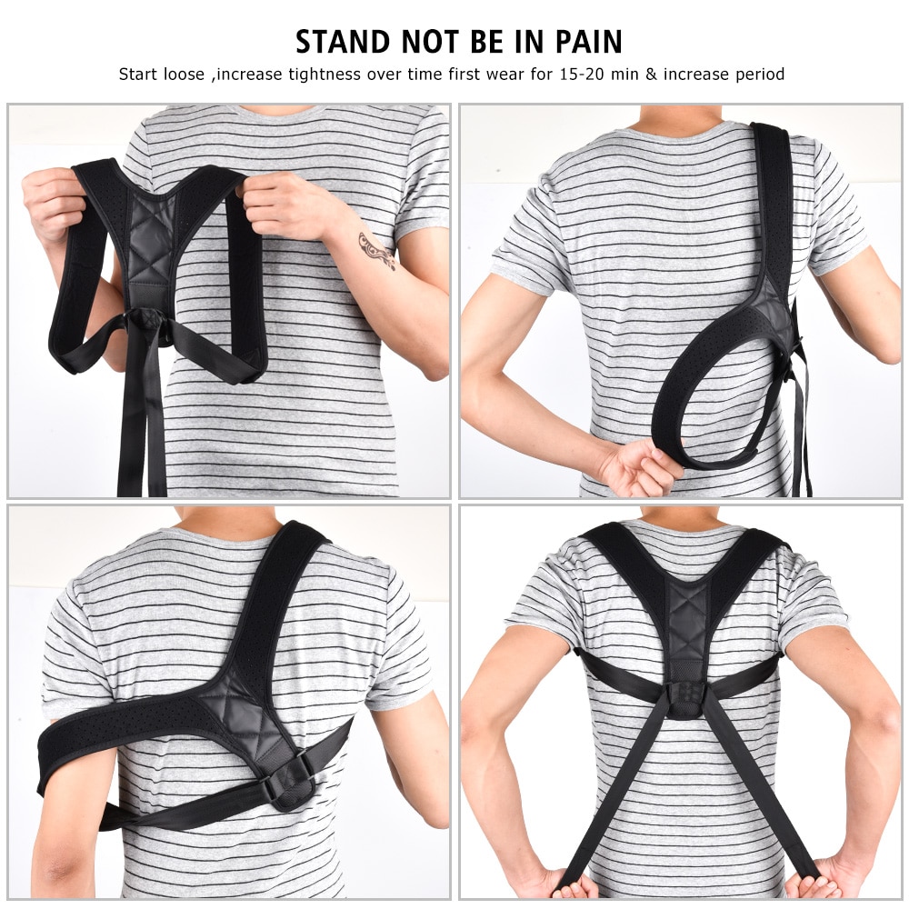 Brace Ondersteuning Riem Verstelbare Terug Houding Corrector Sleutelbeen Spine Terug Schouder Lumbale Houding Correctie