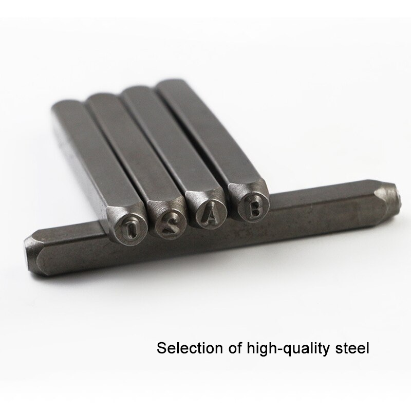 36 Pcs Stainless Steel Letter Number Stamps Punch Set Hardened Metal Leather Craft Stamp Tools Kit _WK