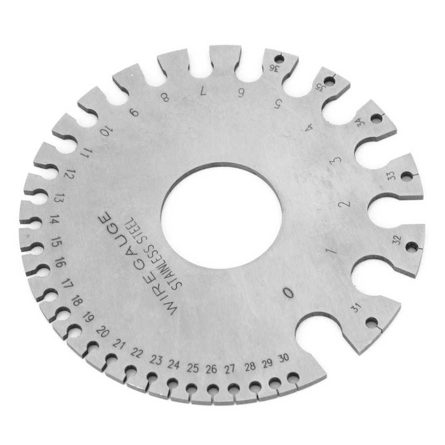 Wire Gauge Metal Round Sided Round Dual Steel Round Wire Gauge Non-Ferrous Easy to read gauge steel iron and uncoated steel