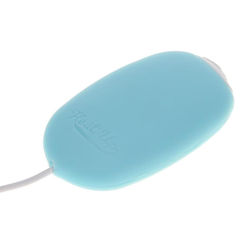 Calentador de manos Mini 5V USB de bolsillo recargable portátil banco de invierno alimentado doble calefacción eléctrica a prueba de explosiones calentador de estufa: Azul