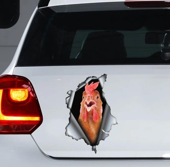 3D CHICKEN CAR STICKER Cartoon Car Styling Wall Home Glass Window Door Laptop Truck Vinyl Decals: 4