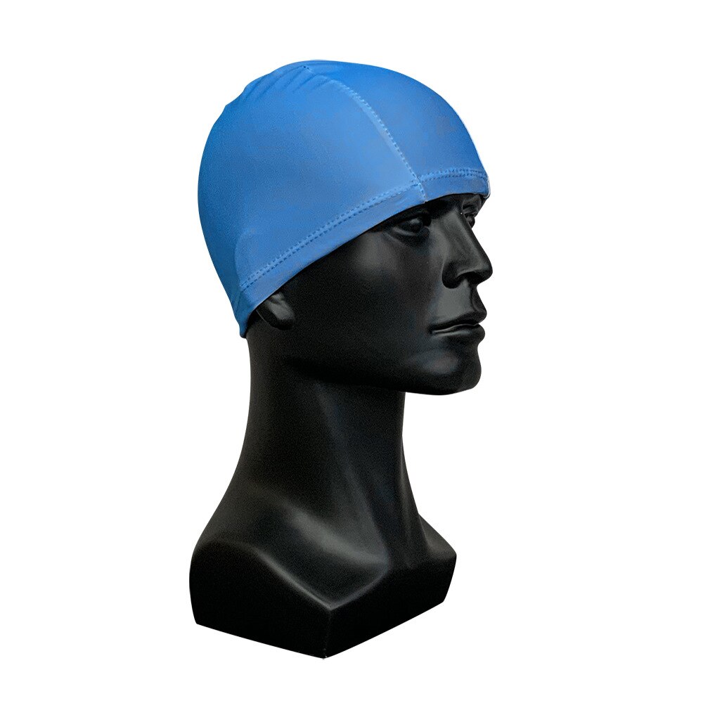 Gorro de baño de tela de poliéster para adultos, gorro de playa de alta elasticidad, Color sólido, Unisex