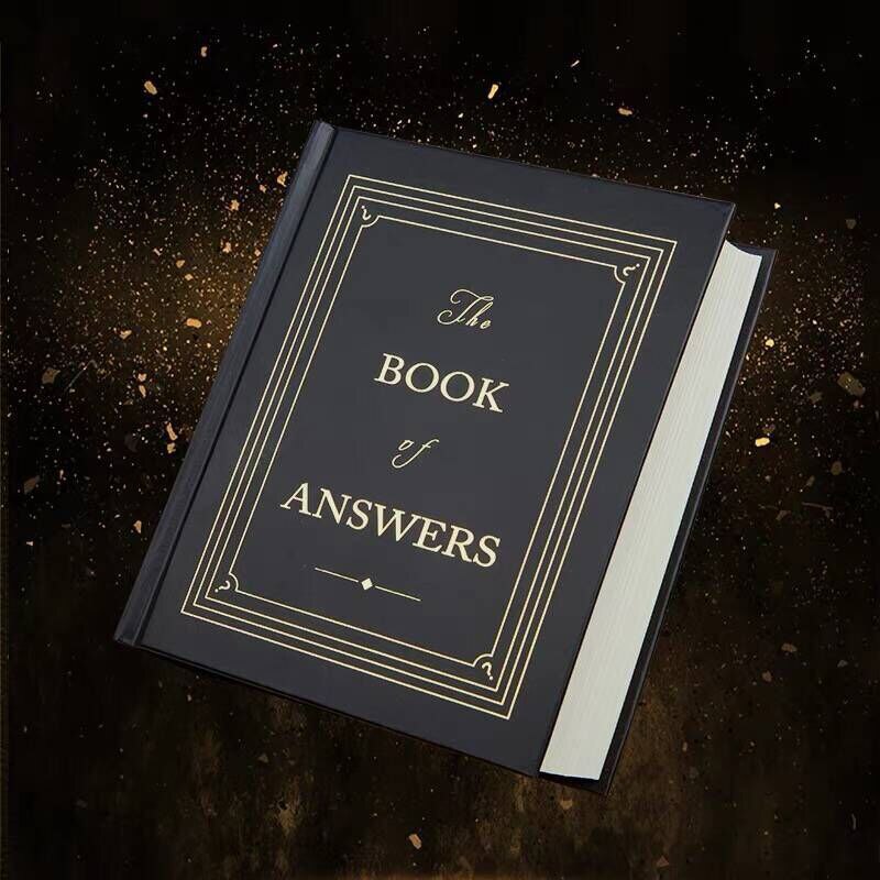 "Answers Book"Big Hard Cover Journal Diary Blank Papers Notebook Study Working Journal Pocket Memo Stationery