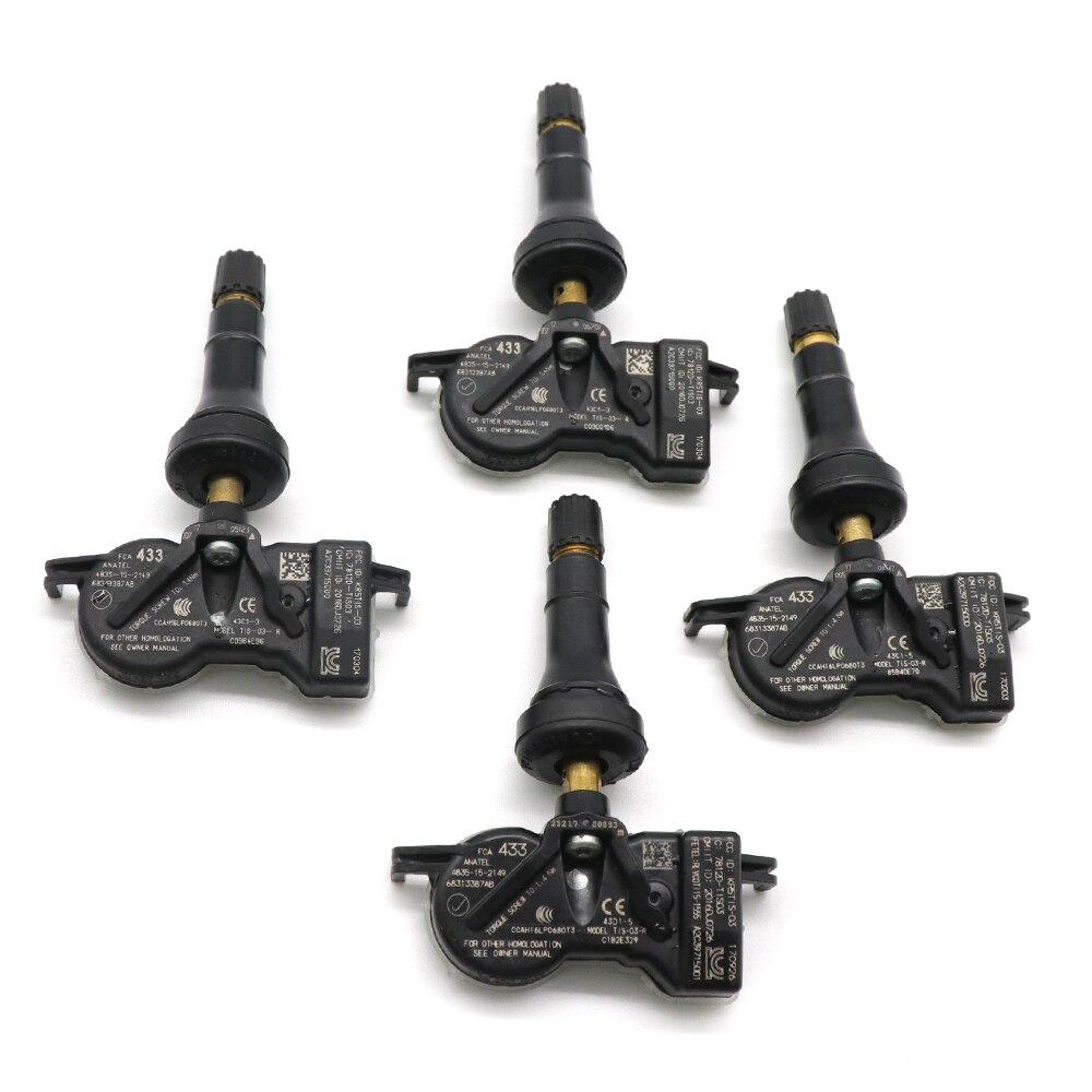 Xuan TPMS Tire Pressure Sensor 68313387AB for Chrysler Pacifica 200 Dodge Durango Dart Jeep Grand Cherokee Renegade Fiat 433Mhz: 4 pcs