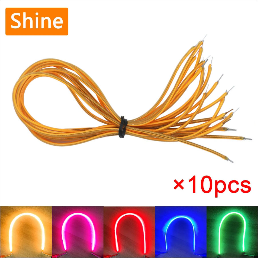 10pcs 3V COB LED Flexible Filament 38mm 60mm 95mm 80mm 130mm 145mm 185mm 260mm 300mm Edison Bulb Lamp Parts LED Diode Decoration