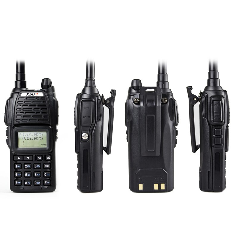 KSUN UV68D prosciutto Due modo Radio Walkie talkie doppio-gruppo musicale Ricetrasmettitore BUXUN X-68D (Nero)