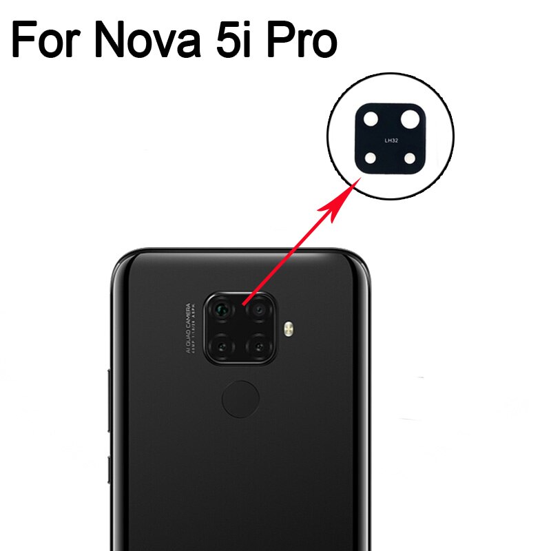 100% novo para huawei nova 5i pro traseira da câmera de vidro lente para huawei nova 5 i pro peças reparo para huawei nova5i pro