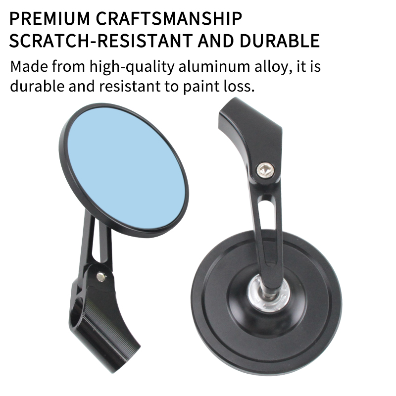 Motorspiegels Achteruitkijkspiegel Zijkant Ronde bromfietsen Spiegelaccessoires Handle Bar End Montage Motor Off-Road Universeel