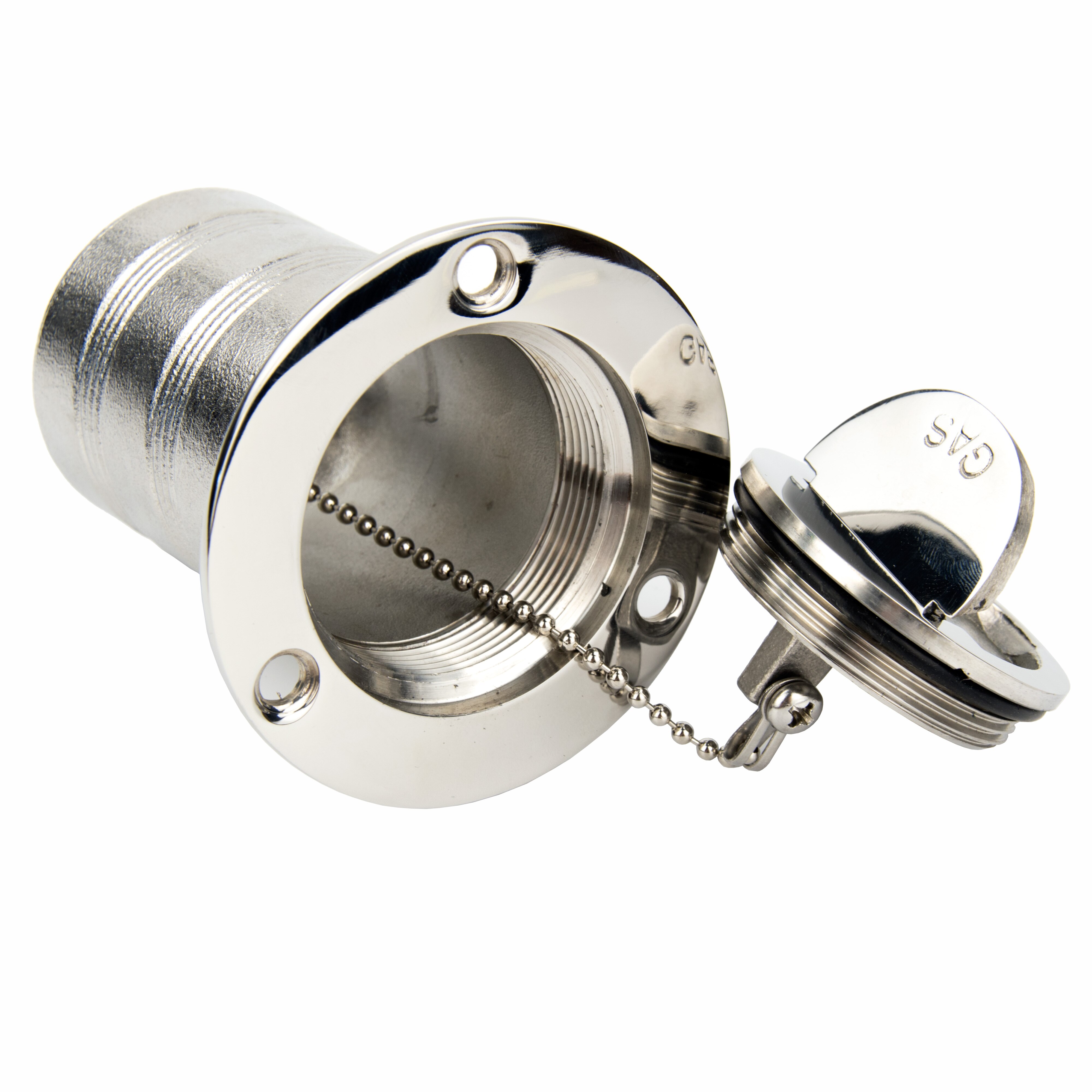 Marine Keyless Boat Fuel Gas Deck Fill / Filler Stainless Steel 316 - 2" - Gas