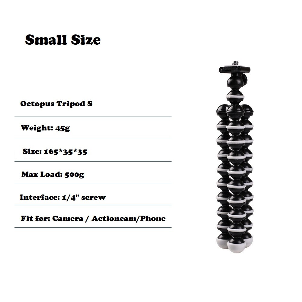 Bläckfisk flexibelt stativ gorillapod för telefon telefon mobiltelefon smartphone dslr och kamera bord skrivbord mini stativ: Flisa