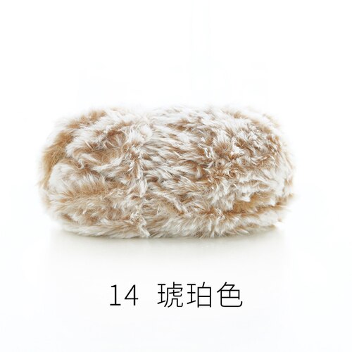 50g/écheveau épais moelleux fausse fourrure cils fil 100% Polyester doux fil pour tricot à la main manteau pull chapeau Amigurumi Crochet fil: 14
