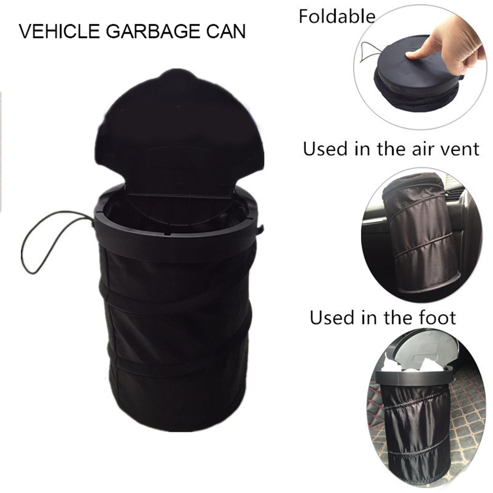 Pliable voiture poubelle peut accrocher sac siège – Grandado