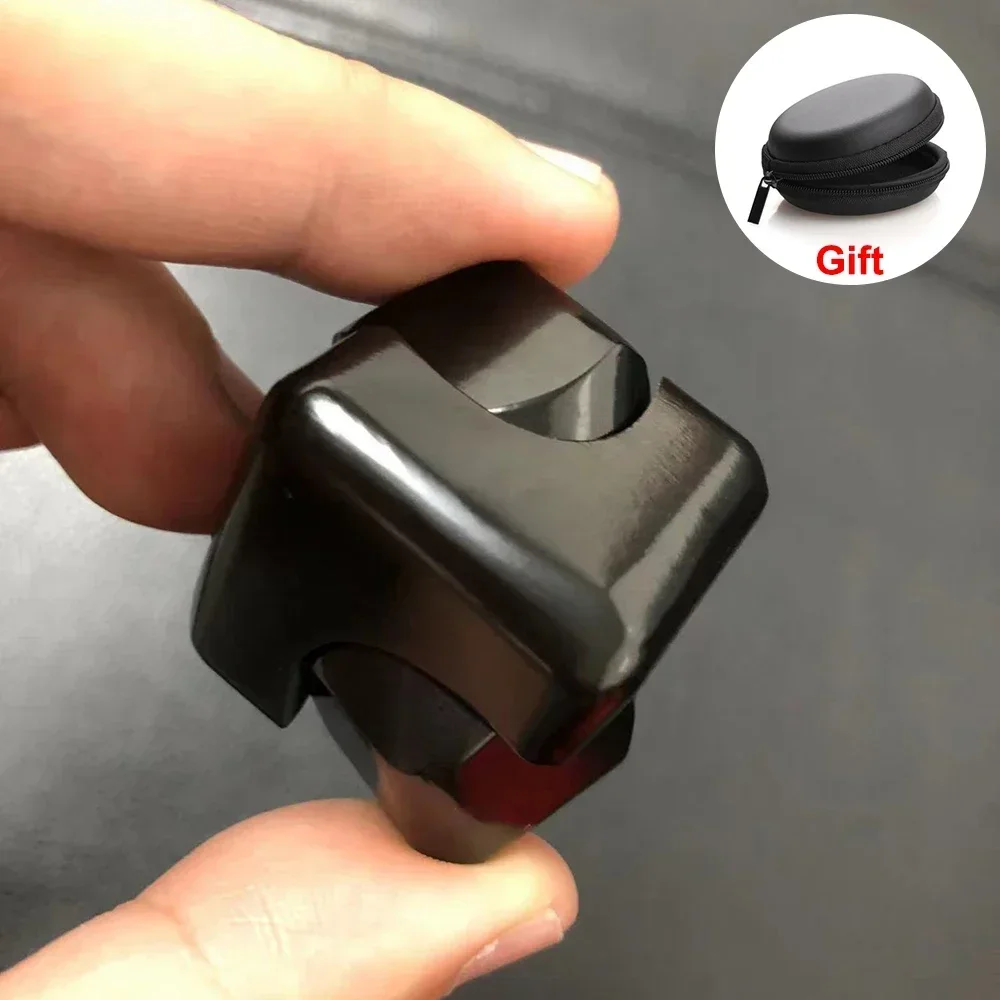 Metallinen kuutio pyörivä sormenpäägyroskooppi fidget anti stress lelut aikuisille toimisto koti matkailu kannettava spinner lelut joulu: Vihreä