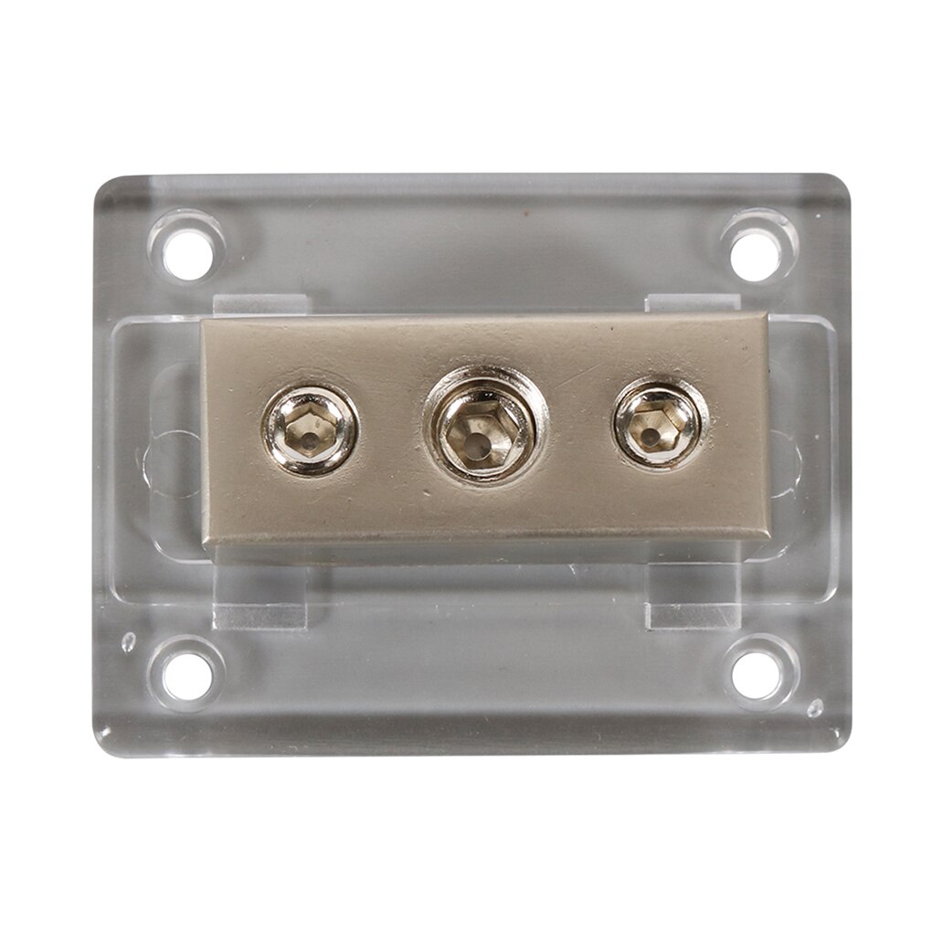 2-way Automobile Ground Cable Splitter Portable Detachable Safe Transparent Ship Distributor Distribution Block