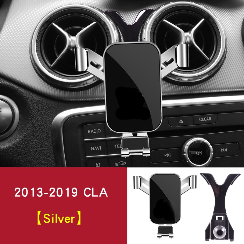 for mercedes cla w117 W118 C117 C118 Accessories cla250 Phone holder interior Air Vent Navigation bracket: W117 C117 Silver