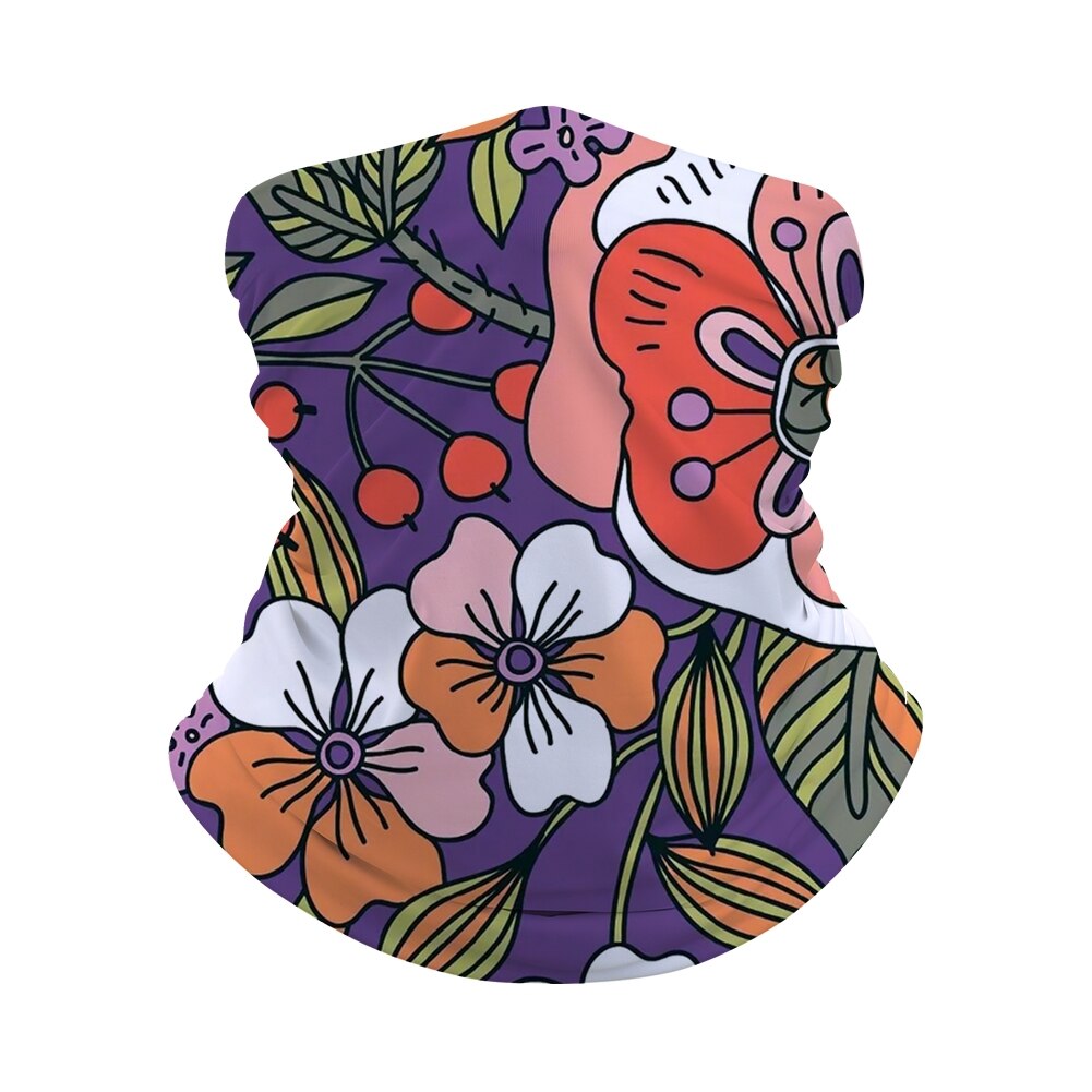 Pétales de fleurs Polyester enfants Tube Bandana sans couture guêtre Tube de motard Bandana écharpe bonnet bonnet cagoule chapeaux: B