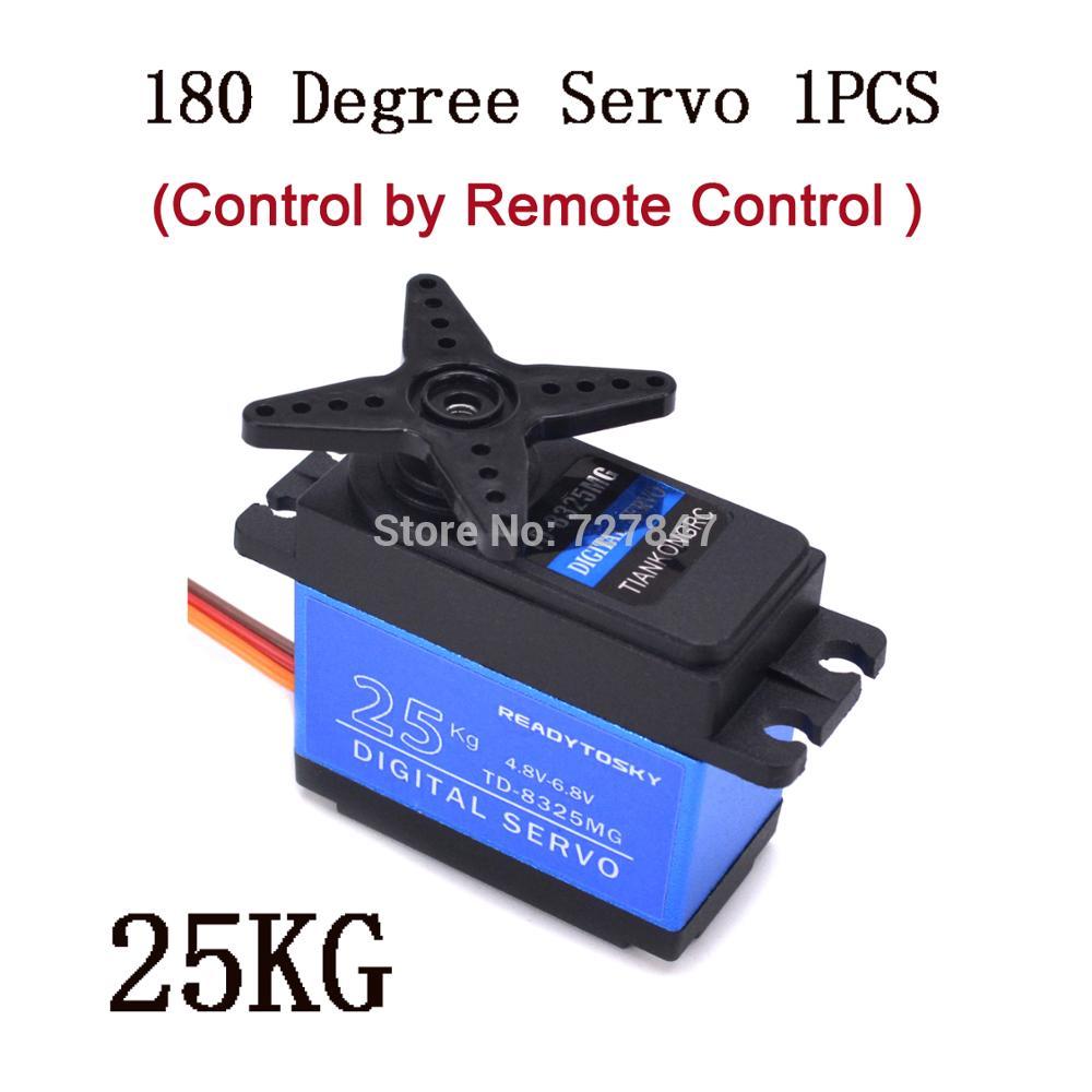 20kg TD8120MG / 25kg TD8325MG Hohe Drehmoment Kernlosen Motor- Servo Wasserdichte Digital 180 Grad Servo Kontrolle durch Fernbedienung Kontrolle: 1Stck 25KG SERVO