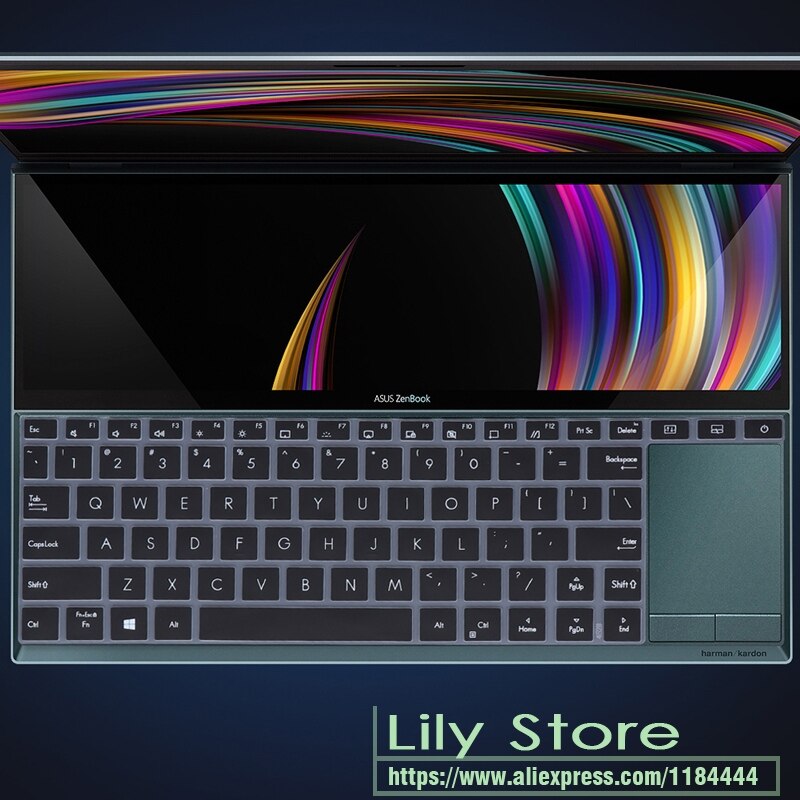 for 14'' Asus ZenBook Duo UX481FL UX481F ux481fn UX481 FL FN laptop UX4000F Silicone Keyboard Cover skin Protector