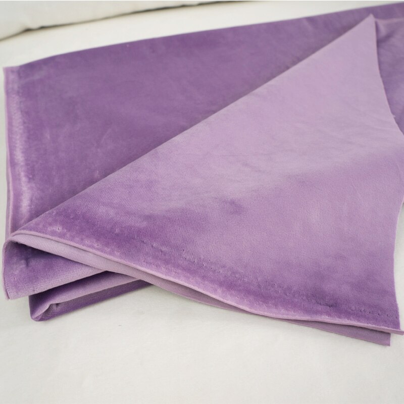 Nappe en velours de soie de 280CM de large, pour rideau de Table, coussin, coussin, rouge bleu marron vert rose violet: Light Purple