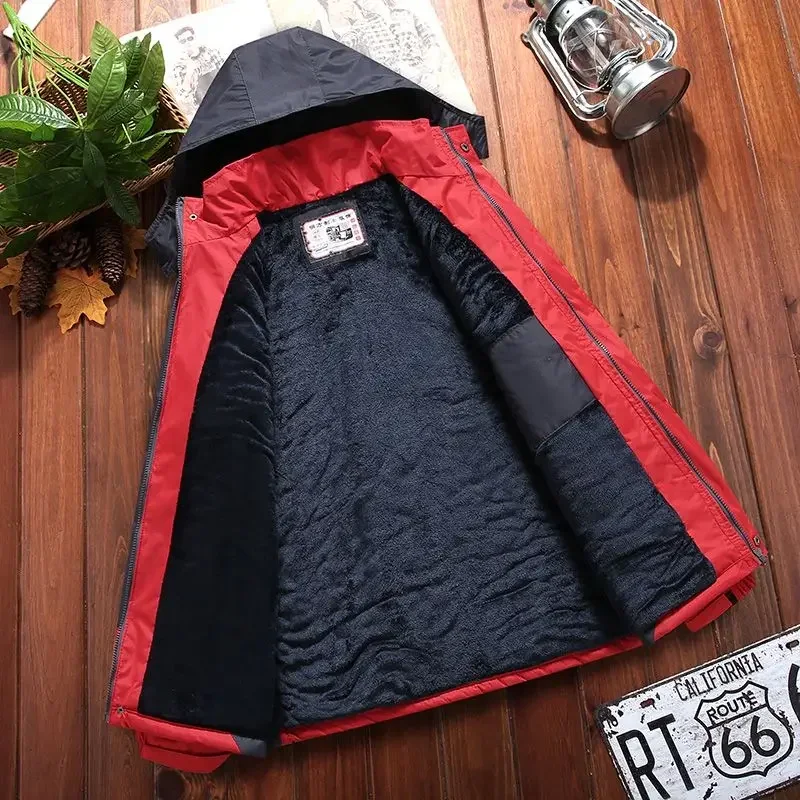 Herre dunjakke kold herre polstrede frakker kraftig polstring hættetrøje parkaer vintertøj modeller quiltet koreansk