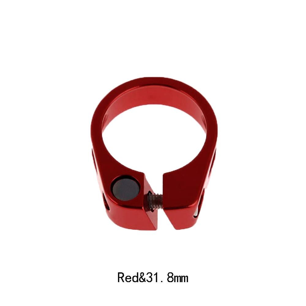 31.8/34,9mm Aluminium Rohr MTB Bike Fahrrad Sattel Sitz Clamp Fit für 27,2mm Sattelstütze Radfahren Teile abrazadera pecas de bicicleta: Red 31.8mm