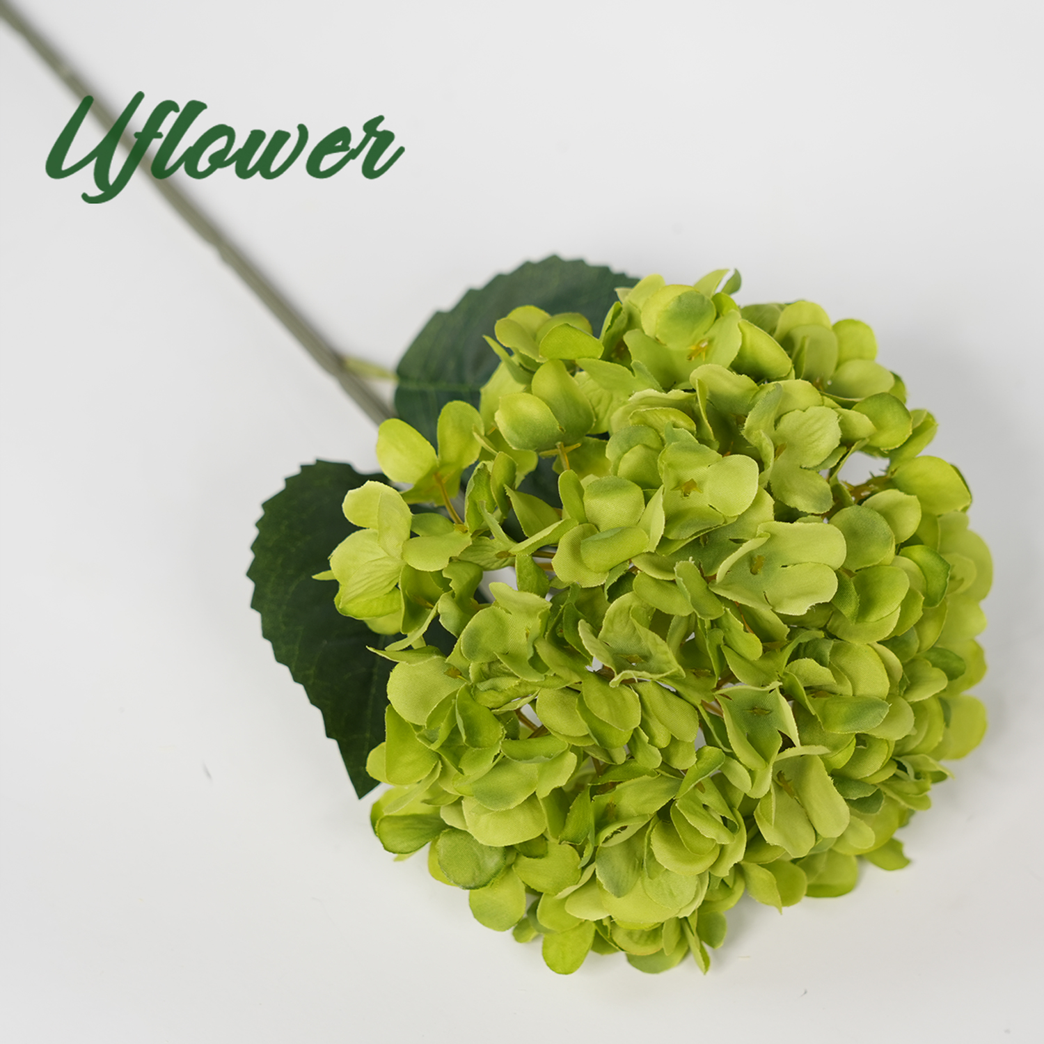 Bouquet d'hortensia en soie de fleurs artificielles de 58cm, pour mariage, fête à domicile, accessoires de décoration de Table de salon: green