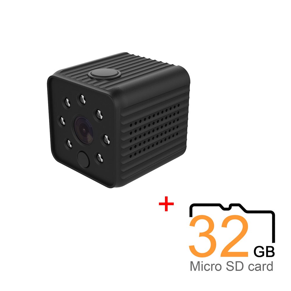Mini Camera for Home Security with Night Vision and Motion Detection DVR Video Camcorder Photo Trap - 50% OFF Promo: 32GB Micro SD card
