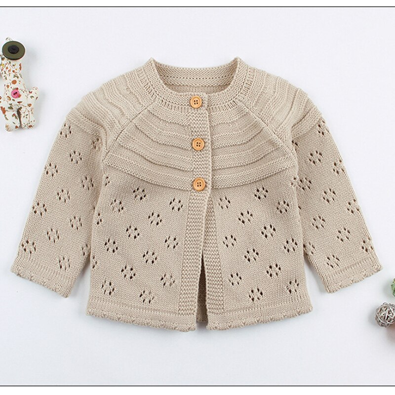 Herfst Meisjes Trui Jas Lange Mouwen Gebreide Vest Top Jassen Voor Meisjes Kinderen Jas Peuter Meisje Winter Kleding: BE348 khaki / 24M