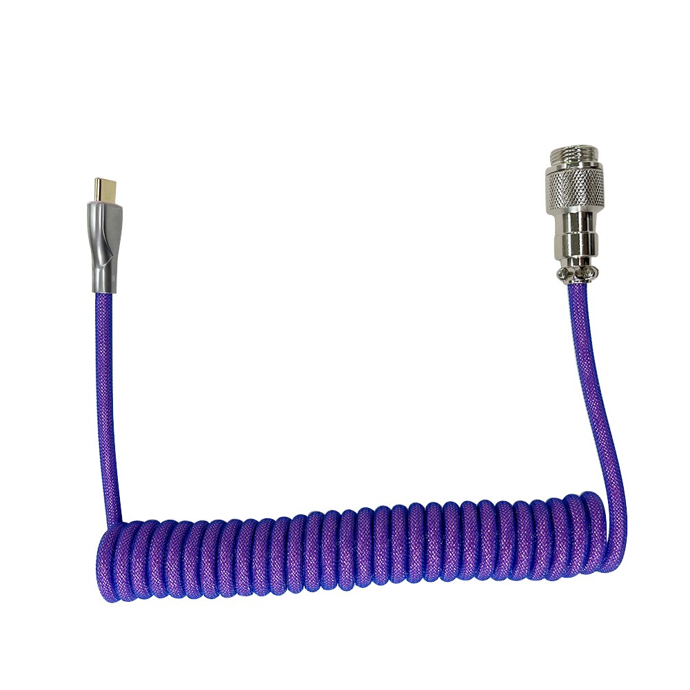Coiling Mechanical Keyboard Coiled Aviator Wire Type-C USB Keyboard Type C USB Cable Mechanical Keyboard Aviation Connector