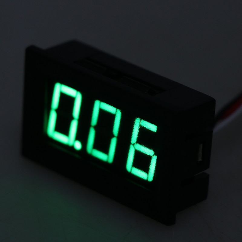 Mini Voltmeter Tester Digitale Voltage Test Batterij Dc 0-30V Rood/Blauw/Groen Auto