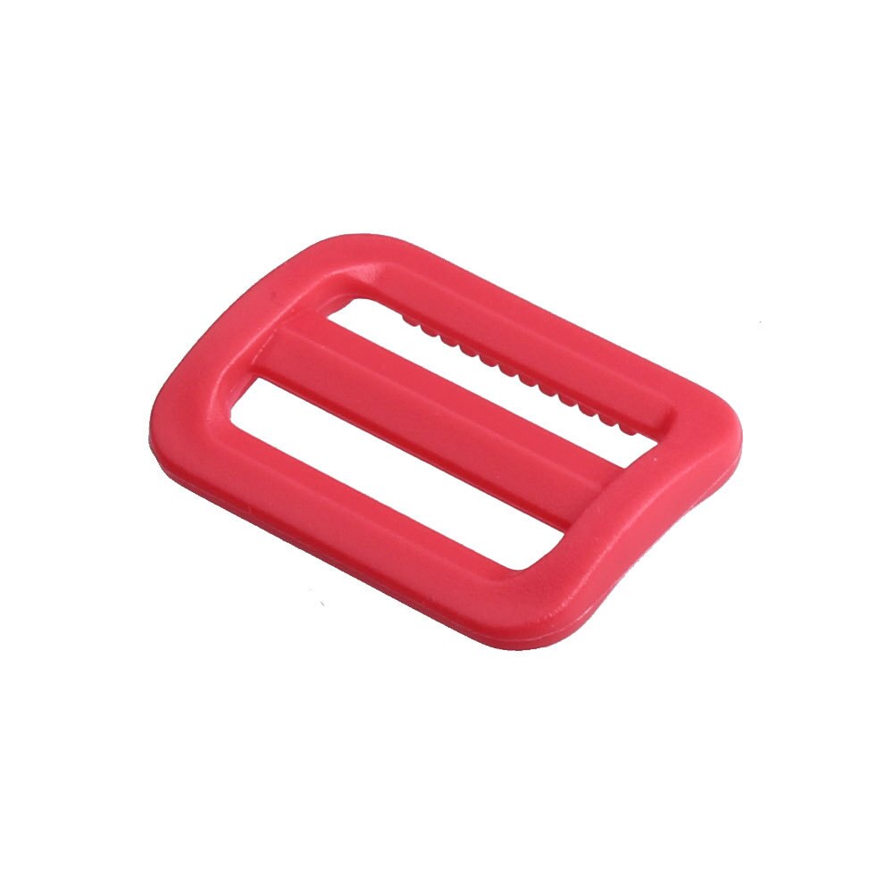 Meetee-50pcs-boucles de bague réglables pour le sac à dos, en plastique incurvé Tri-glisse, sangles pour l'extérieur, collier de chien, sangle de 25mm: red