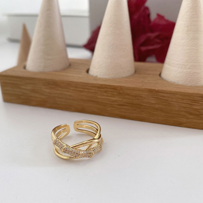 S925 Sterling Silber Ring für Frauen Charme Luxus Geometrie Hochzeit Ring Resizable Schmuck Zubehör