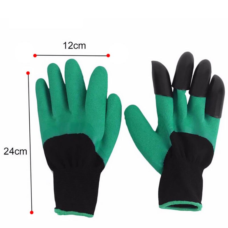 Rubber waterproof safety planting gloves Gardening digging planting tool gloves Garden home agricultural tools