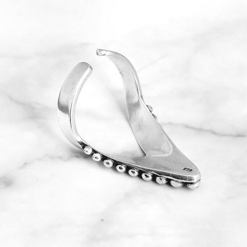 Vintage boheemi chevron peukalosormus naisille pitkä kokosormi säädettävät avaussormukset juhlakorut