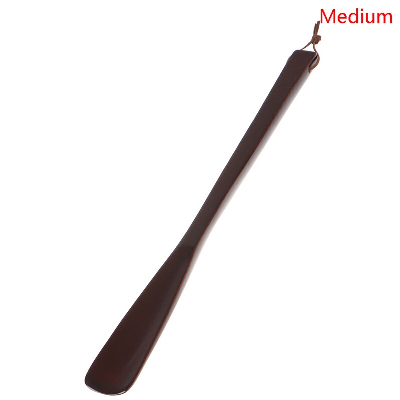 Long 25cm 40cm 54cm Craft Wooden Shoe Horn Dutch Wood Handle Shoehorn Lifter with Hanging Rope for Shoes Accessorie Horns: 40cm
