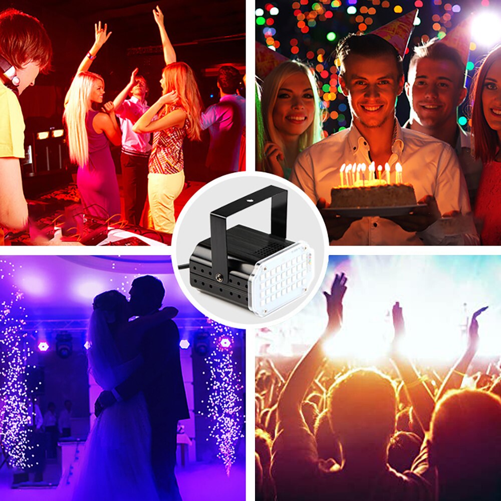 48 Leds Bühne Lichter RGB Disko Licht Stimme Aktiviert LED Party DJ Party Aktiviert Blitz-Beleuchtung Wirkung