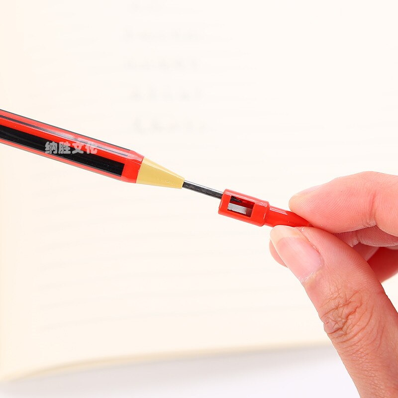 1 pcs Best 2.0 mm 2B Lead Holder Wooden Click type Mechanical Drafting Drawing Pencil with a sharpener