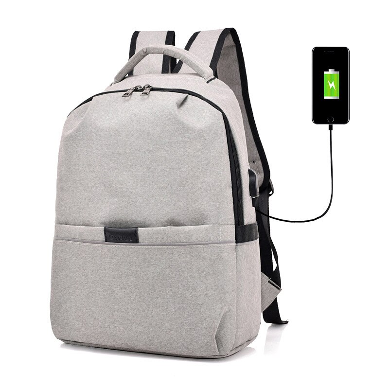 Zenbefe Rugzakken Met Reflecterende Strip Rugzakken Veilig Schooltas Voor Tiener Usb Opladen Aansluiting Reizen Rugzak Tas: Beige