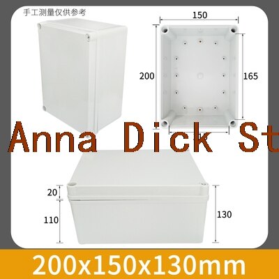 Abs Waterdichte Waterdichte Caisson Junction Outdoor Seal Aansluiten Elektrische Verdeelkast Schakelaar Outdoor Switch Box: 200X150X130MM